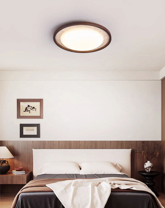 Travertine Wood Ceiling Light - Simprolos