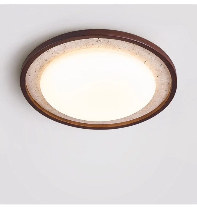 Travertine Wood Ceiling Light - Simprolos