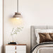 Travertine Wooden Bead Pendant Lamp - Simprolos
