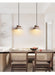 Travertine Wooden Bead Pendant Lamp - Simprolos