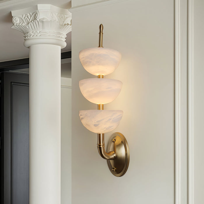 Triple Alabaster Wall Sconce - Simprolos
