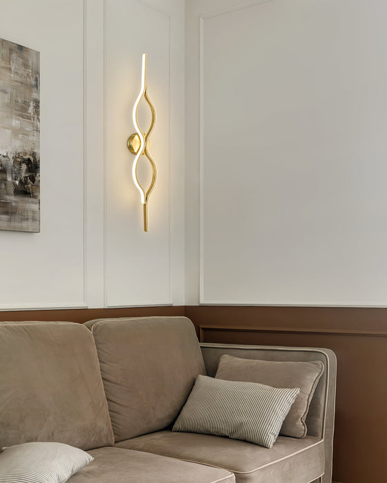 Twist Brass Wall Light - Simprolos