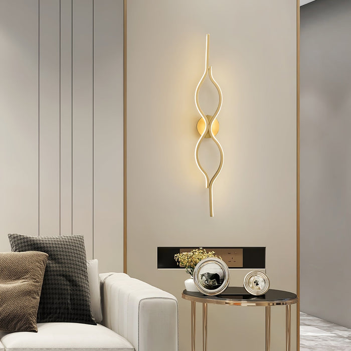 Twist Brass Wall Light - Simprolos