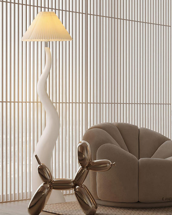 Twisted Pleated Floor Lamp - Simprolos