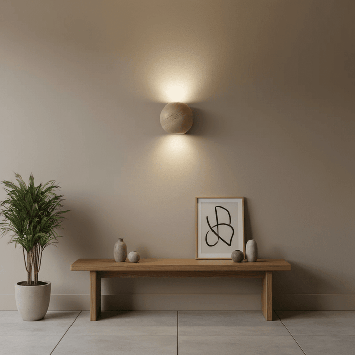 Unique Travertine Wall Sconce for Elegant Lighting - Simprolos