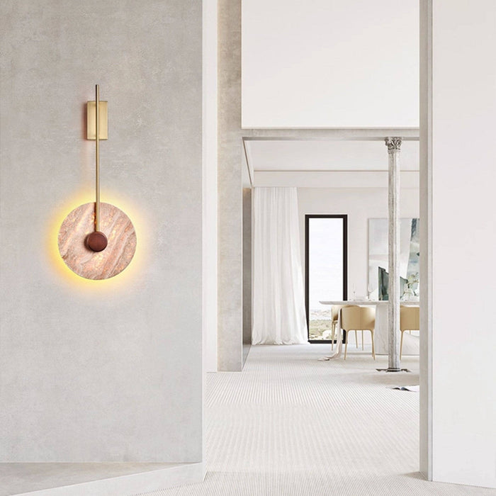 Veil Travertine Wall Lamp - Simprolos