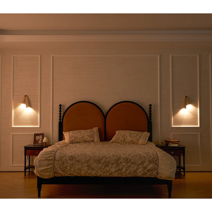 Velo Draped Stone Sconce - Simprolos