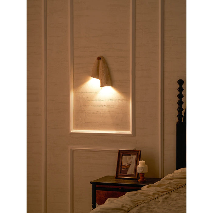 Velo Draped Stone Sconce - Simprolos