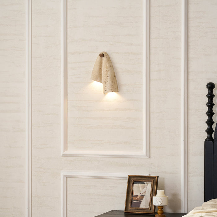 Velo Draped Stone Sconce - Simprolos