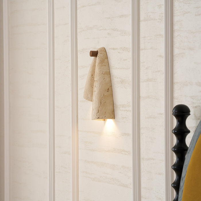 Velo Draped Stone Sconce - Simprolos