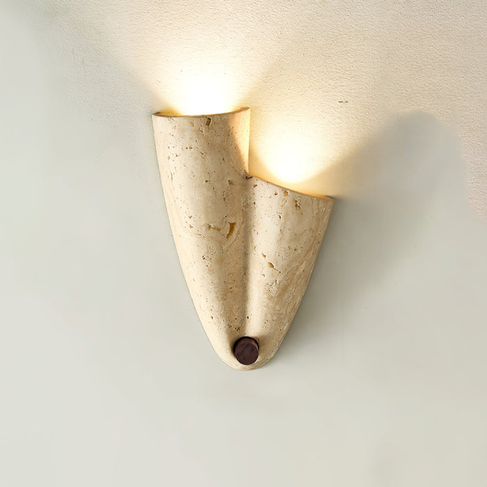 Velo Draped Stone Sconce - Simprolos