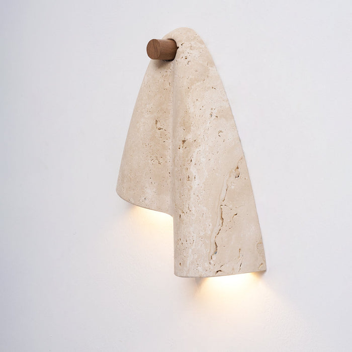 Velo Draped Stone Sconce - Simprolos