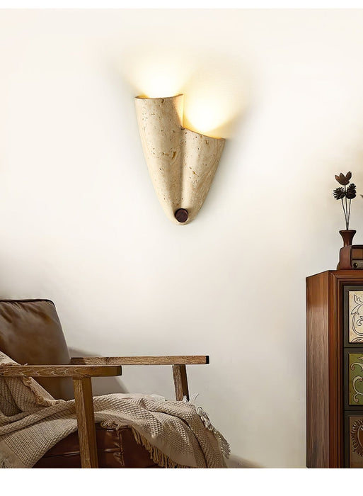 Velo Draped Stone Sconce - Simprolos