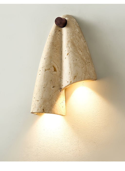 Velo Draped Stone Sconce - Simprolos
