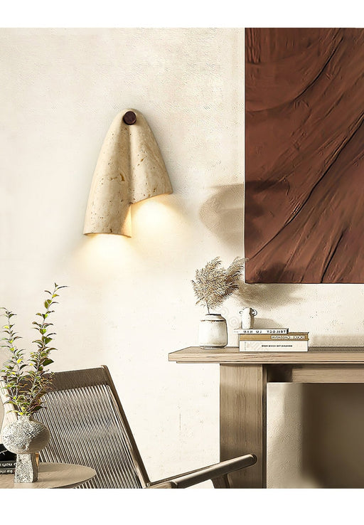 Velo Draped Stone Sconce - Simprolos