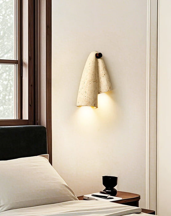 Velo Draped Stone Sconce - Simprolos