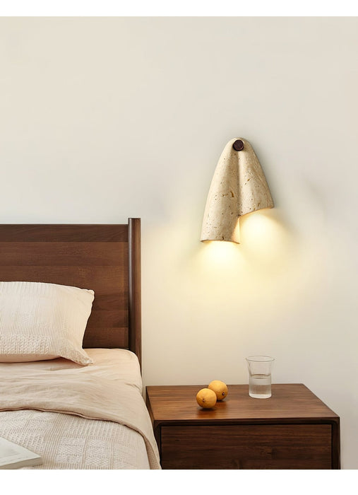 Velo Draped Stone Sconce - Simprolos