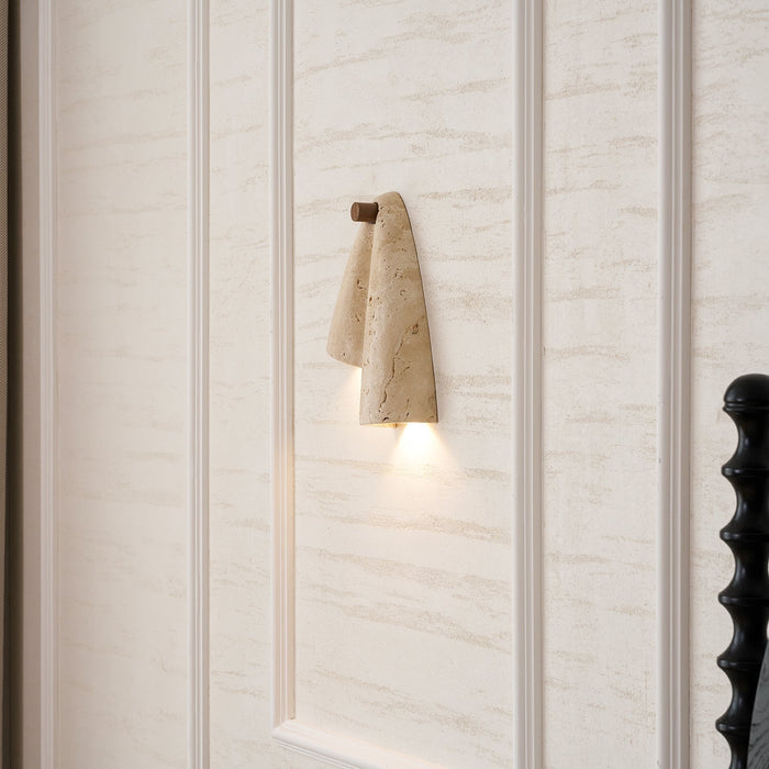 Velo Draped Stone Sconce - Simprolos
