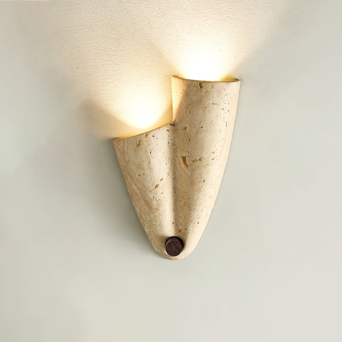 Velo Draped Stone Sconce - Simprolos