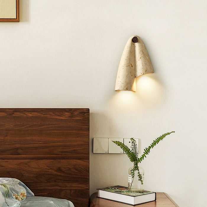 Velo Draped Stone Sconce - Simprolos