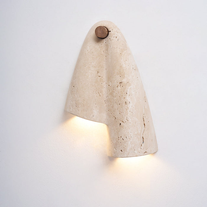 Velo Draped Stone Sconce - Simprolos