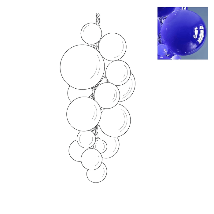 Velymo Grapetta Chandelier - Simprolos