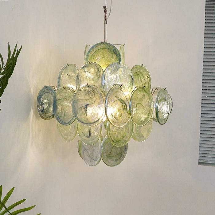 Verdant Bloom Glass Chandelier - Simprolos