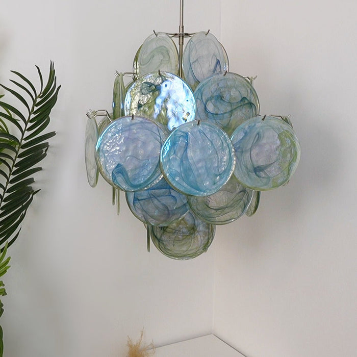 Verdant Bloom Glass Chandelier - Simprolos