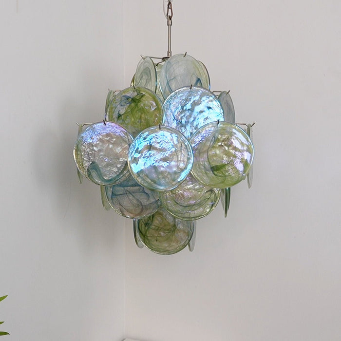 Verdant Bloom Glass Chandelier - Simprolos
