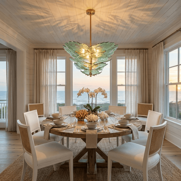 Verdant Petal Glass Chandelier - Simprolos