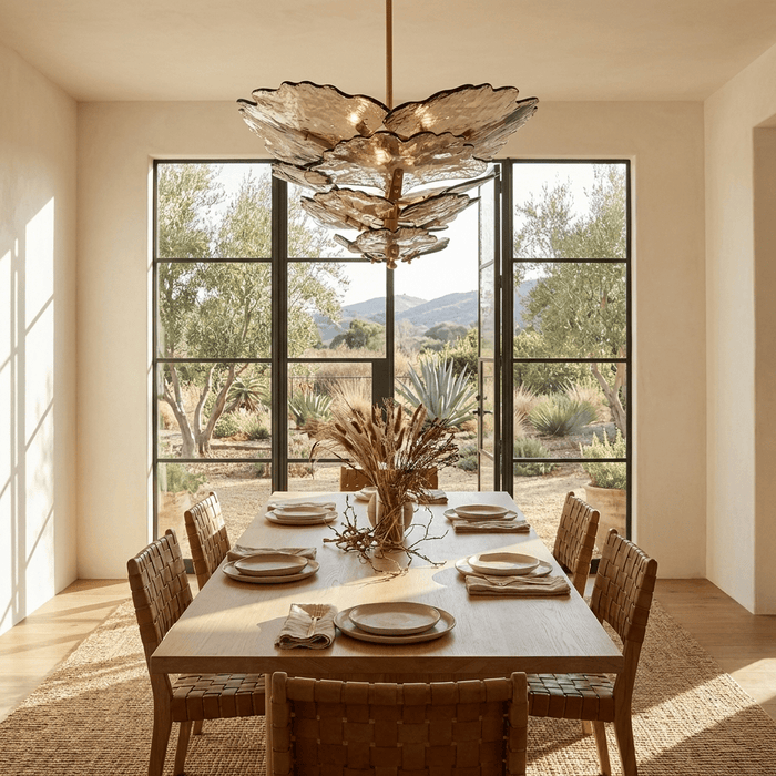 Verdant Petal Glass Chandelier - Simprolos