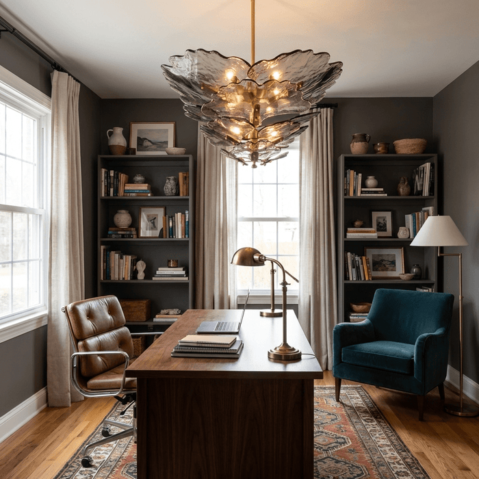 Verdant Petal Glass Chandelier - Simprolos