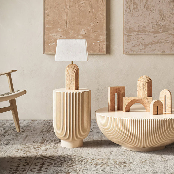 Verdura Travertine Table Lamp - Simprolos