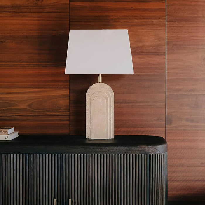 Verdura Travertine Table Lamp - Simprolos