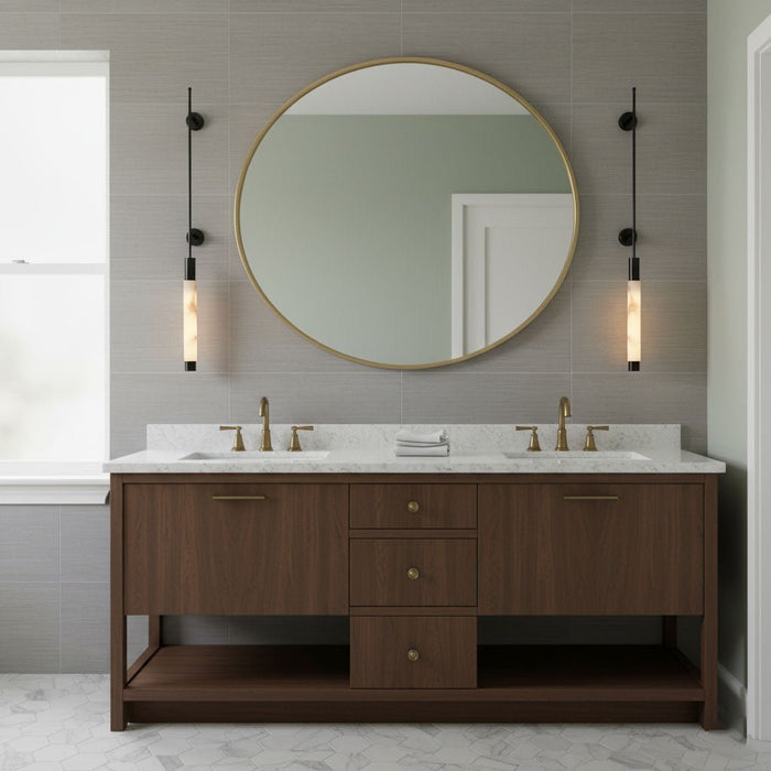 Verita Alabaster Wall Sconce - Simprolos