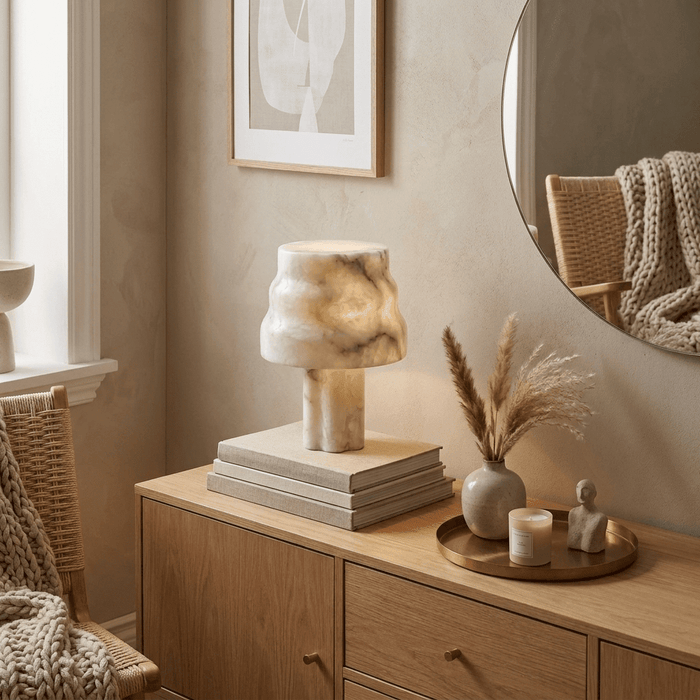 Verona Alabaster Table Lamp - Simprolos