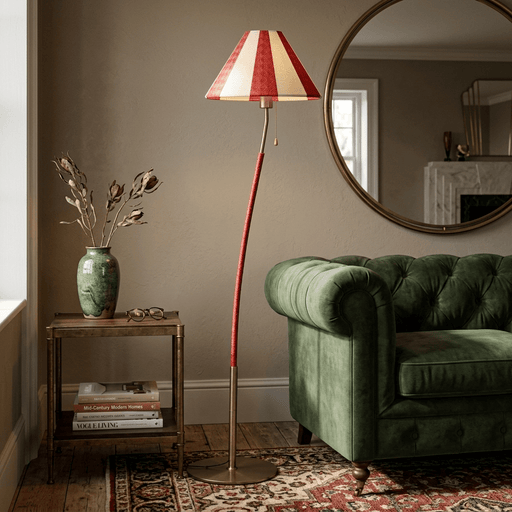 Verona Curved Striped Floor Lamp - Simprolos