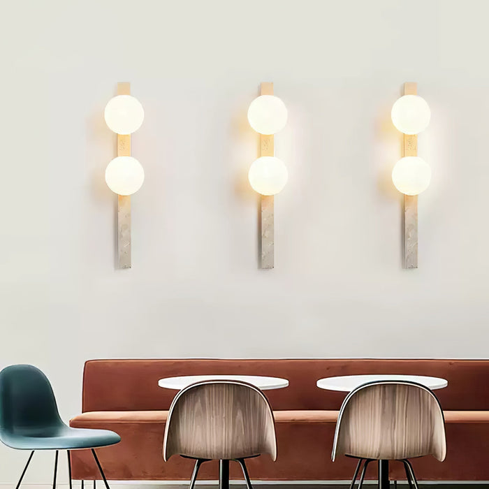 Vertical Travertine Wall Sconce - Simprolos