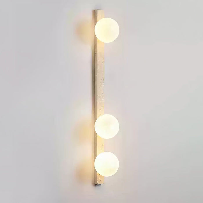 Vertical Travertine Wall Sconce - Simprolos