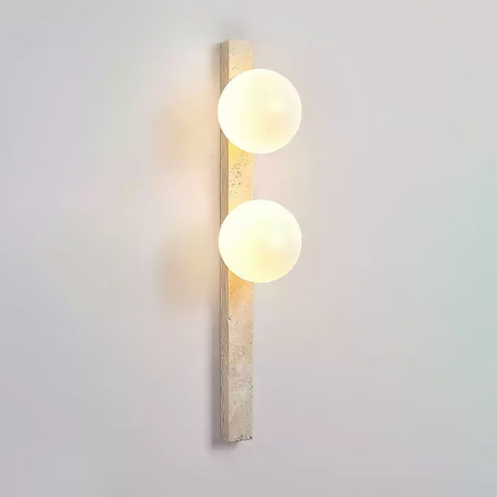 Vertical Travertine Wall Sconce - Simprolos