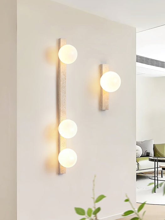 Vertical Travertine Wall Sconce - Simprolos