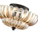Vintage Amber Glass Semi - Flush Ceiling Light - Simprolos