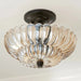 Vintage Amber Glass Semi - Flush Ceiling Light - Simprolos