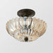 Vintage Amber Glass Semi - Flush Ceiling Light - Simprolos