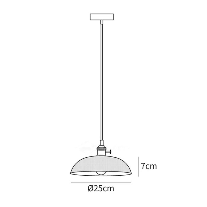 Vintage INS Glass Ribbed Pendant Light - Simprolos