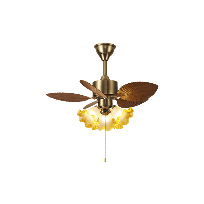 Vintage Leaf Ceiling Fan Light - Simprolos