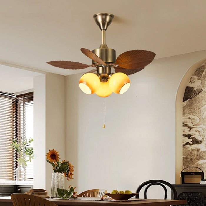 Vintage Leaf Ceiling Fan Light - Simprolos