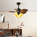 Vintage Leaf Ceiling Fan Light - Simprolos