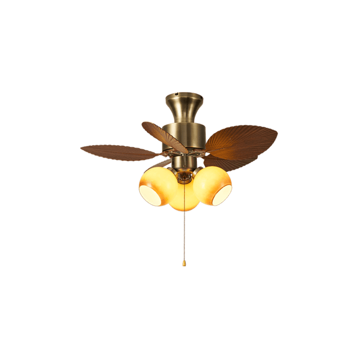 Vintage Leaf Ceiling Fan Light - Simprolos