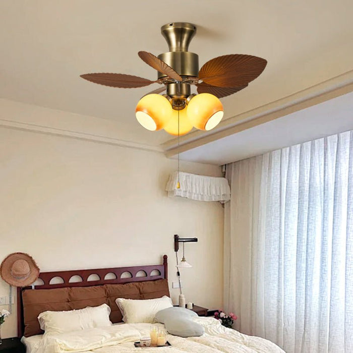 Vintage Leaf Ceiling Fan Light - Simprolos